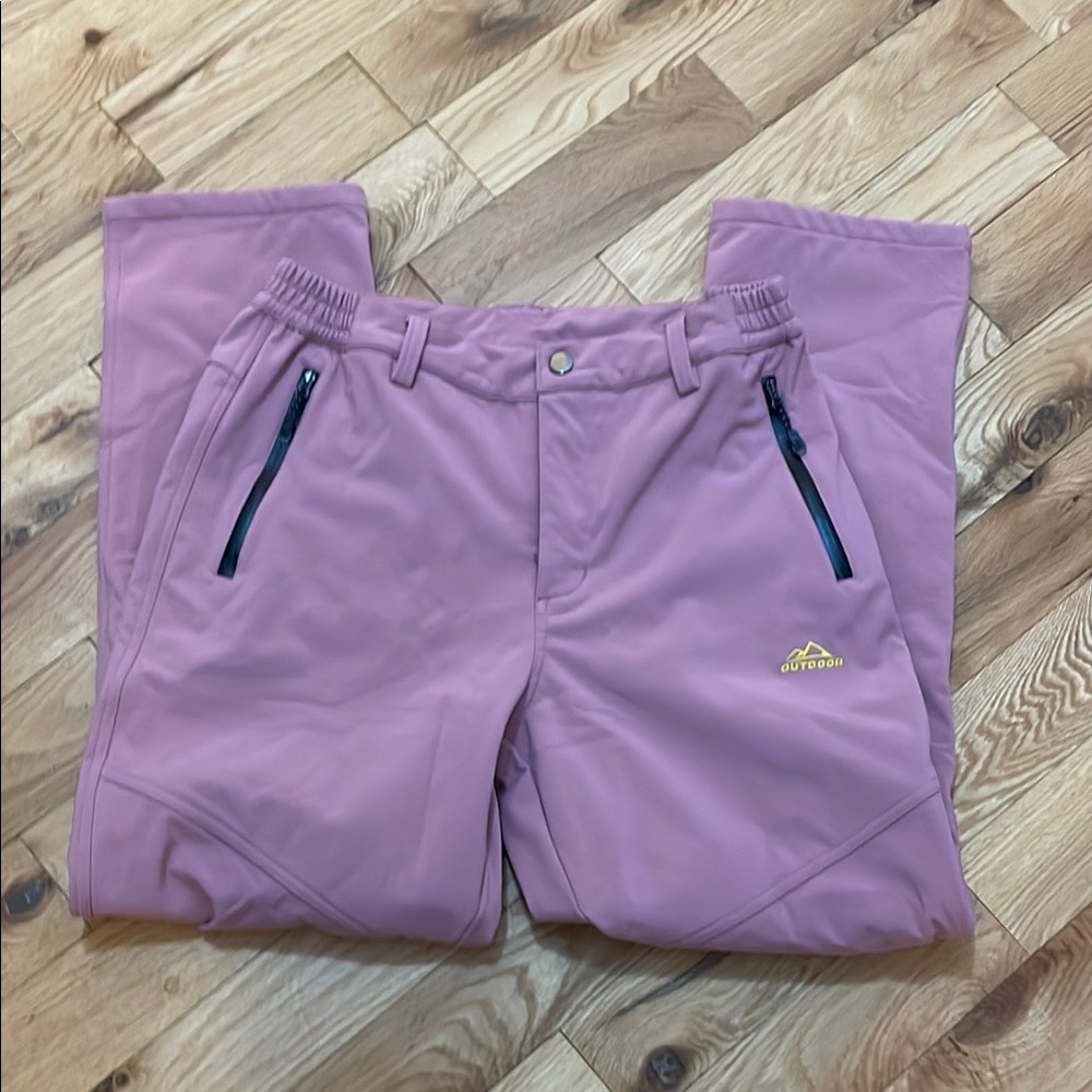 Purple Outdoor Pants with Zipper Pockets